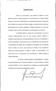 comunicado arroyo