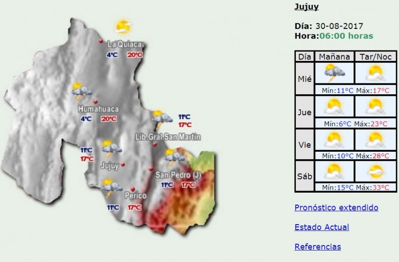 jujuy baja temperatura