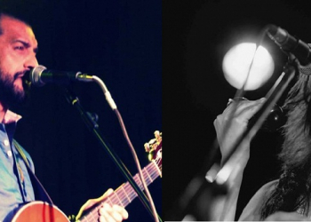 El Gato García junto a Noelia Gareca en el Macedonio