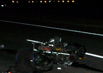 Accidente fatal: moto se incrusto en la parte trasera de una maquina vial en Ruta 66