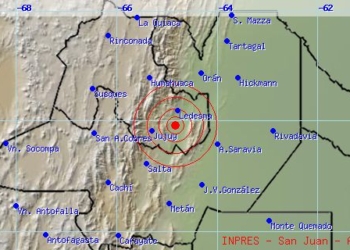 Jujuy:  hoy se produjeron 3 sismos que se sintieron en Capital, Palpala y San Pedro