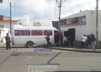 Jujuy: Combi se incrusto en un comercio de bicicletas