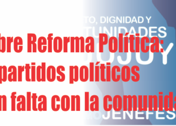 Jenefes sobre Reforma Política: “Todos los partidos políticos estamos en falta con la comunidad”
