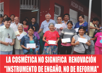 La cosmética no significa renovación "Instrumento de engaño, no de reforma"