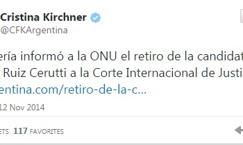 Cristina Kirchner reapareció en Twitter luego de su internación