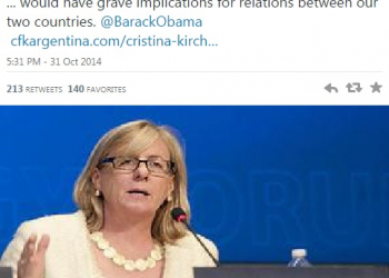 Cristina le pidió explicaciones a Obama por un nombramiento, y le exigió una respuesta por Twitter