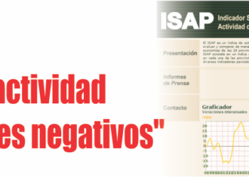 Jujuy, "nivel de actividad con índices negativos"