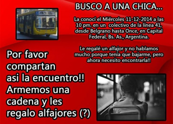 Pide ayuda en Facebook para encontrar a su amor platónico