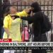 Baltimore:  Una madre vio a su hijo en las protestas y lo sacó a bofetadas