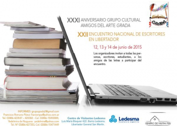 Se viene el XXII Encuentro Nacional de Escritores