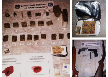 SECUESTRO DE DROGAS Y ARMAS DE FUEGO EN BARRIO CUYAYA