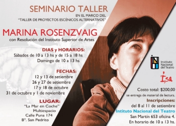 Taller de teatro con Marina Rosenzvaig