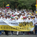 Cientos de colombianos marcharon contra el cierre de la frontera con Venezuela