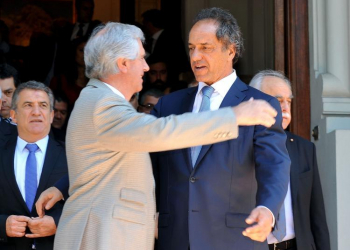 Scioli se reunió con Dilma Rousseff y Tabaré Vazquez