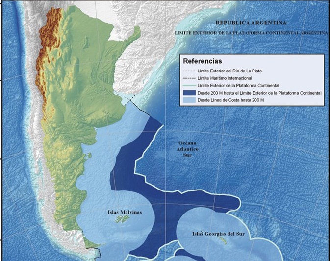 Conoce el mapa de Argentina con los nuevos límites marítimos