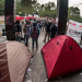 Docentes porteños acamparon frente a la sede del Ministerio de Educación