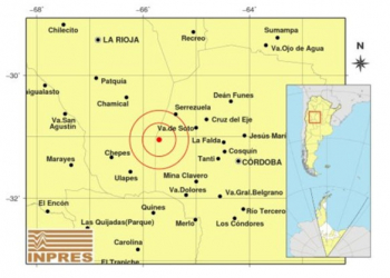 Un sismo afectó a Córdoba, en el límite con La Rioja
