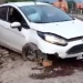 San Pedro: Un automovil se estrelló en la vereda de una casa