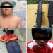 Policía captura sospechosos con armas blancas