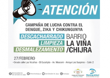 Comienza campaña de descacharrado en Bajo La Viña y Chijra