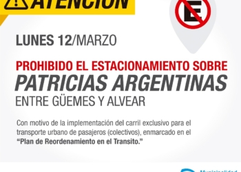 A partir del lunes desde Güemes hasta Alvear