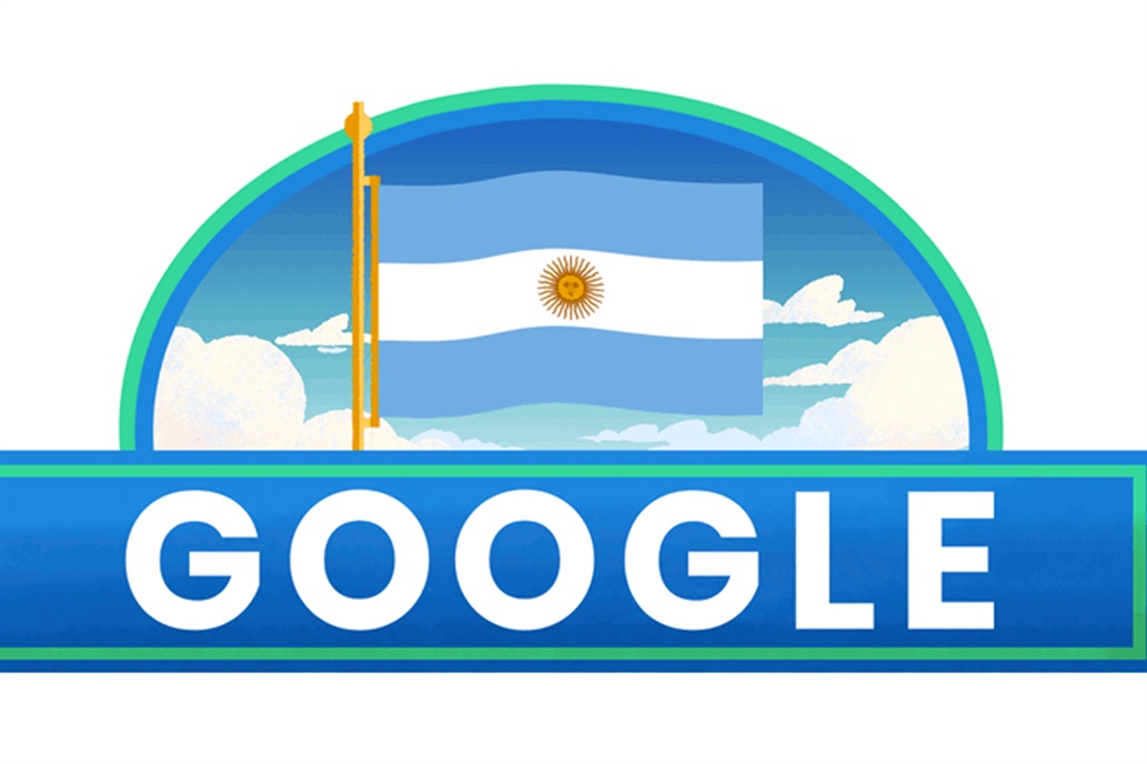 Día de la independencia de Argentina: Google lo celebra con una bandera flameando
