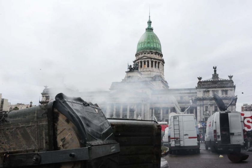 Liberaron a los 26 manifestantes detenidos por la violencia en el Congreso
