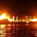 7 muertos y desaparecidos al prenderse fuego ferry