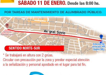 Transitar con precaución por Avda. Savio