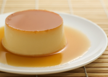 Divino flan de banana sin azúcar