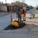 Trabajos de bacheo en Perico