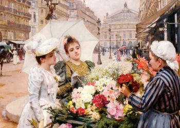 “La vendedora de flores en la Avenue de l’Opéra”, de Louis Marie de Schryver