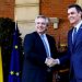 Alberto Fernández recibe a Pedro Sánchez, presidente de España