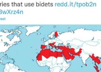 ¡Bidetero viejo! El mapa con los países en los que se usa bidet que se volvió viral