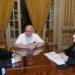 El ministro de Gobierno y Justicia Álvarez García visitó al Obispo Fernández