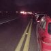 Interminable fila de autos varados en la ruta en el regreso de Punta Corral