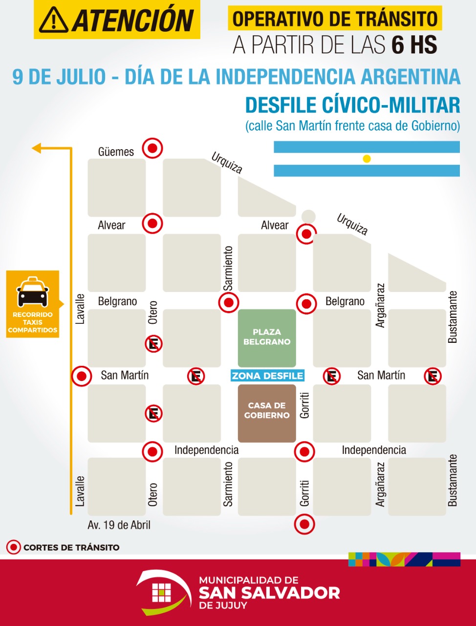 Cortes y restricciones de tránsito por los actos del 9 de Julio ...
