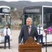 Gerardo Morales presentó el prototipo de bus eléctrico con baterías de litio
