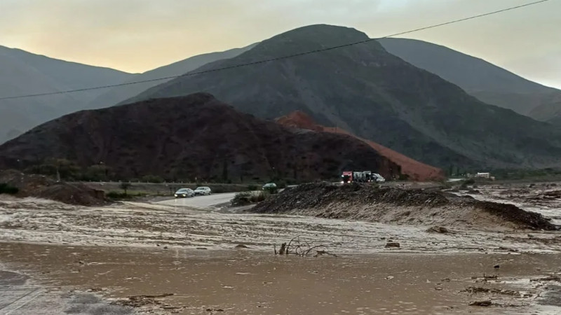 Corte total de ruta a la altura de Purmamarca por un intenso temporal ...