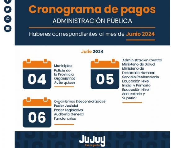El jueves 4 de julio inicia el cronograma de pagos para los agentes de ...