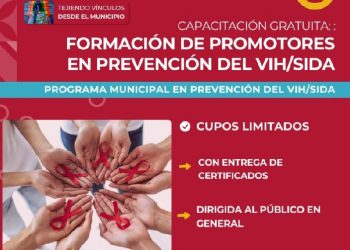 El Municipio invita a capacitarse como Promotores en Prevención de VIH/SIDA