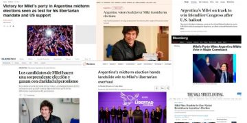 La rotunda victoria del gobierno de Javier Milei en las elecciones legislativas argentinas tuvo una amplia repercusión en la prensa internacional