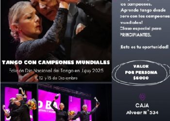 Jujuy vivirá el Día Nacional del Tango con clases de campeones mundiales