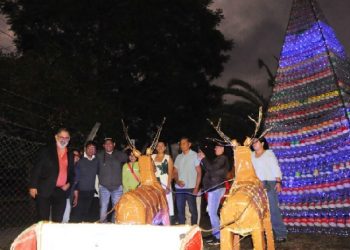 “Chuli” Jorge encendió el Arbolito de Navidad Sustentable en Chijra