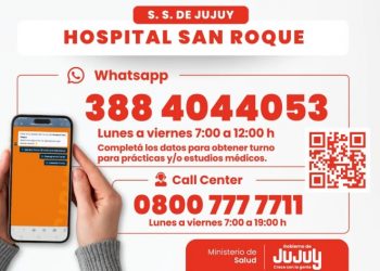 El Hospital San Roque inició con la modalidad de turnos por WhatsApp