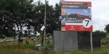 Con la presencia del intendente Jorge, comenzó la construcción del séptimo multiespacio en Alto Comedero