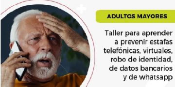 Taller gratuito sobre prevención de delitos virtuales para adultos mayores