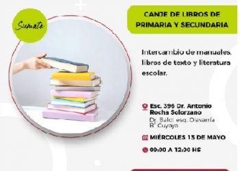 “Circulá tus libros”: realizarán jornada de canje gratuito de manuales y textos escolares