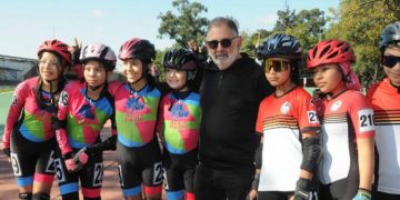 El intendente Jorge visitó el Patinódromo “Nora Vega” para compartir con las patinadoras las recientes renovaciones