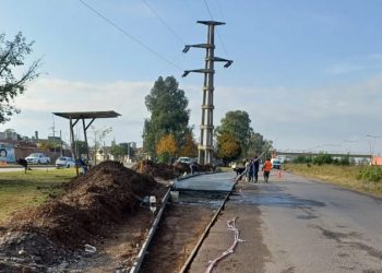 Se concretó la primera dársena en la colectora de la Ruta Nacional 66